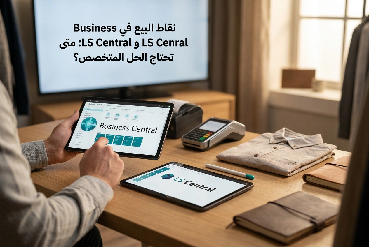 Professional header image for comparison analysis: نقاط البيع في Business Central وLS Central: متى تحتاج الح...